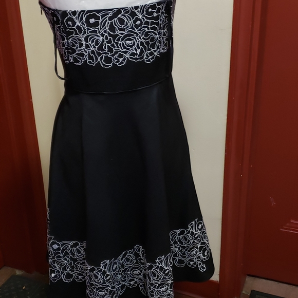 Ann Taylor LOFT MIDI Navy-blue Dress Size10P - Picture 3 of 15